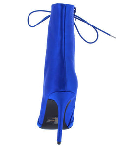 Sapphire- Blue Lace Up Boots