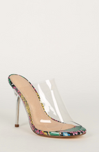 Load image into Gallery viewer, Goddess- Snake Print Mule Heels