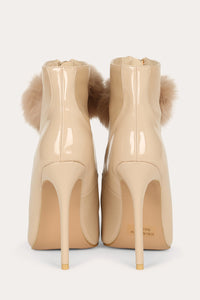 Blossom-Nude Pom Pom Boots