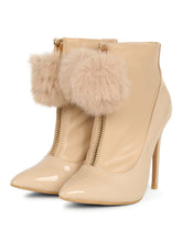 Load image into Gallery viewer, Blossom-Nude Pom Pom Boots