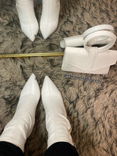 Load image into Gallery viewer, Creamy- White Pointed Toe Boots