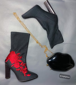 Queen of the Night- Knitted Calf Boots