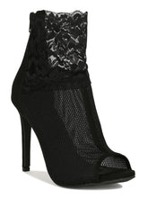 Load image into Gallery viewer, Lacy Darling- Lace Peep Toe Booties